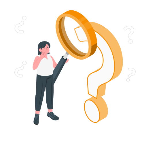 Woman holding magnify glass